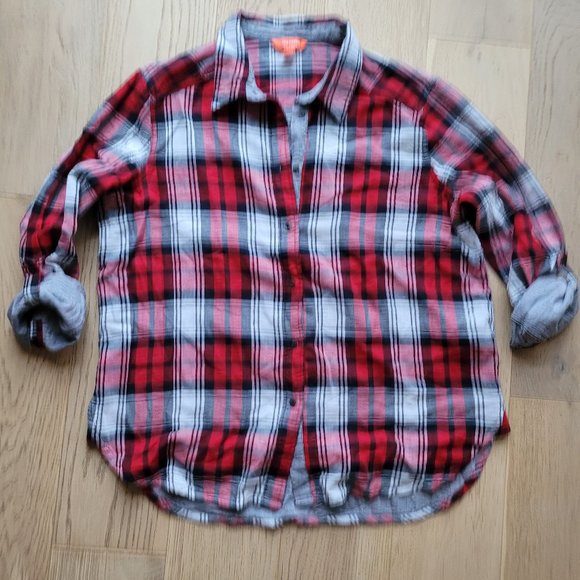 Tops - Joe Fresh  - Christmas Red Plaid Shirt - Size XL - Like New